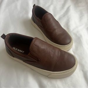 Old Navy Brown Faux Leather Slip-on Shoes, Size 13